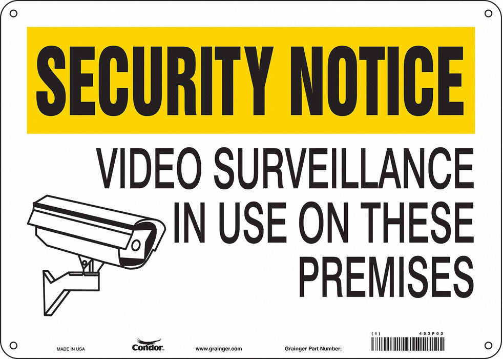 Safety Sign 10 in x 14 in Aluminum