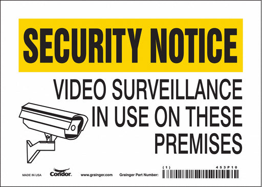Safety Sign 5 in x 7 in Vinyl