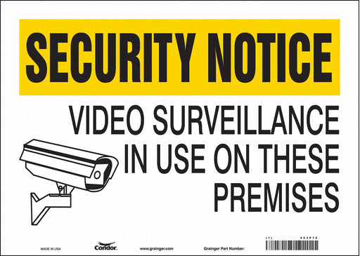 Safety Sign 10 in x 14 in Vinyl