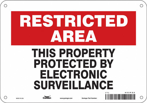 Safety Sign 7 in x 10 in Polyethylene