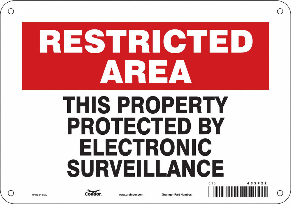 Safety Sign 7 in x 10 in Polyethylene