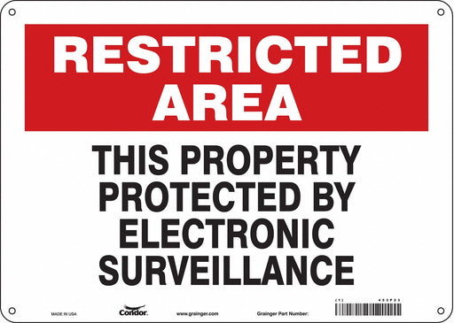 Safety Sign 10 in x 14 in Polyethylene