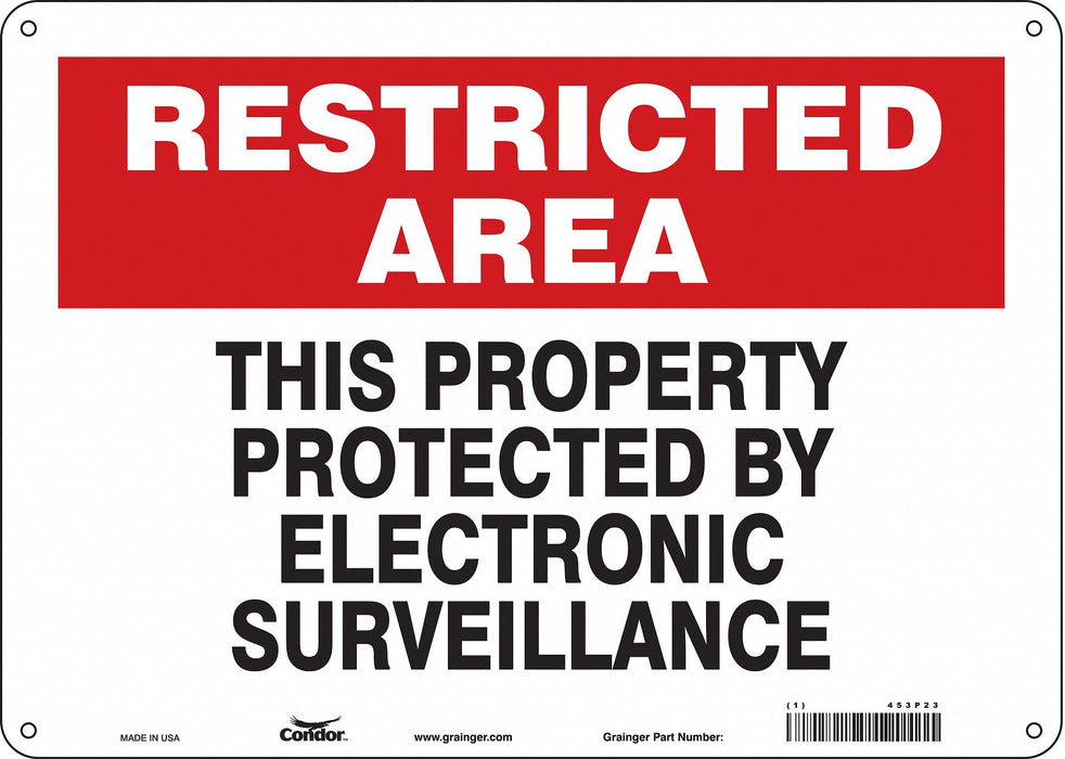 Safety Sign 10 in x 14 in Polyethylene
