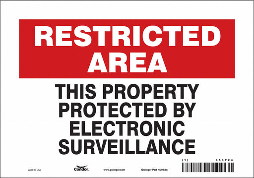 Safety Sign 7 in x 10 in Vinyl