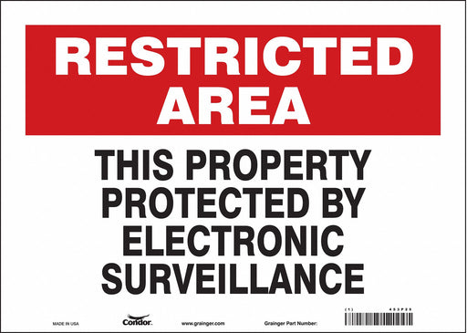 Safety Sign 10 in x 14 in Vinyl