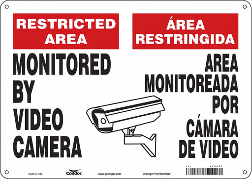 Safety Sign 10 in x 14 in Aluminum