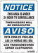 Safety Sign 14 in x 10 in Polyethylene
