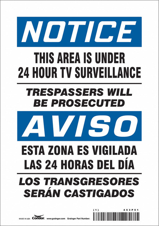 Safety Sign 10 in x 7 in Vinyl