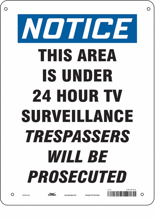 Safety Sign 14 in x 10 in Aluminum