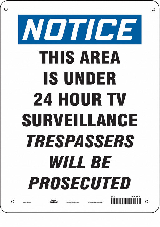 Safety Sign 14 in x 10 in Aluminum