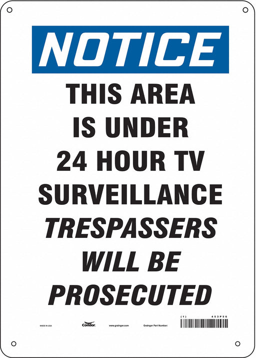 Safety Sign 14 in x 10 in Polyethylene