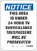 Safety Sign 14 in x 10 in Polyethylene