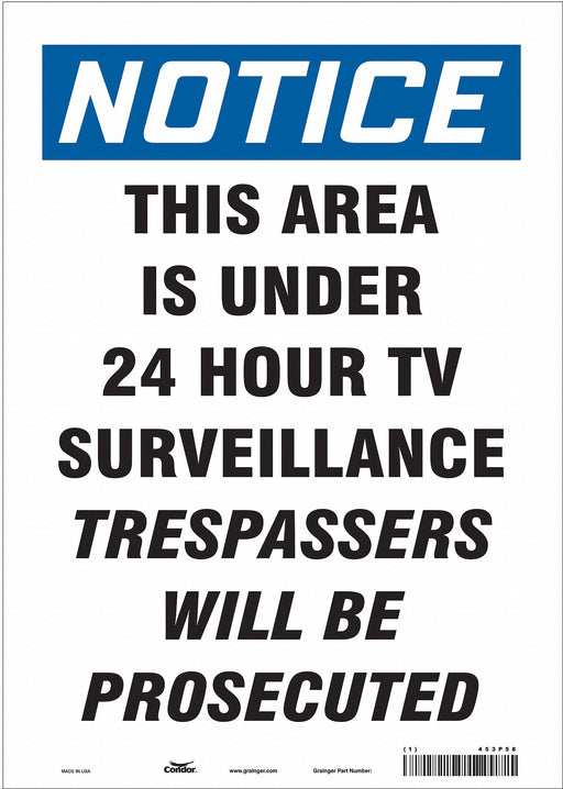 Safety Sign 14 in x 10 in Vinyl