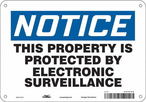 Safety Sign 7 in x 10 in Aluminum