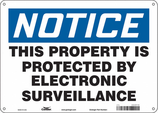 Safety Sign 10 in x 14 in Polyethylene