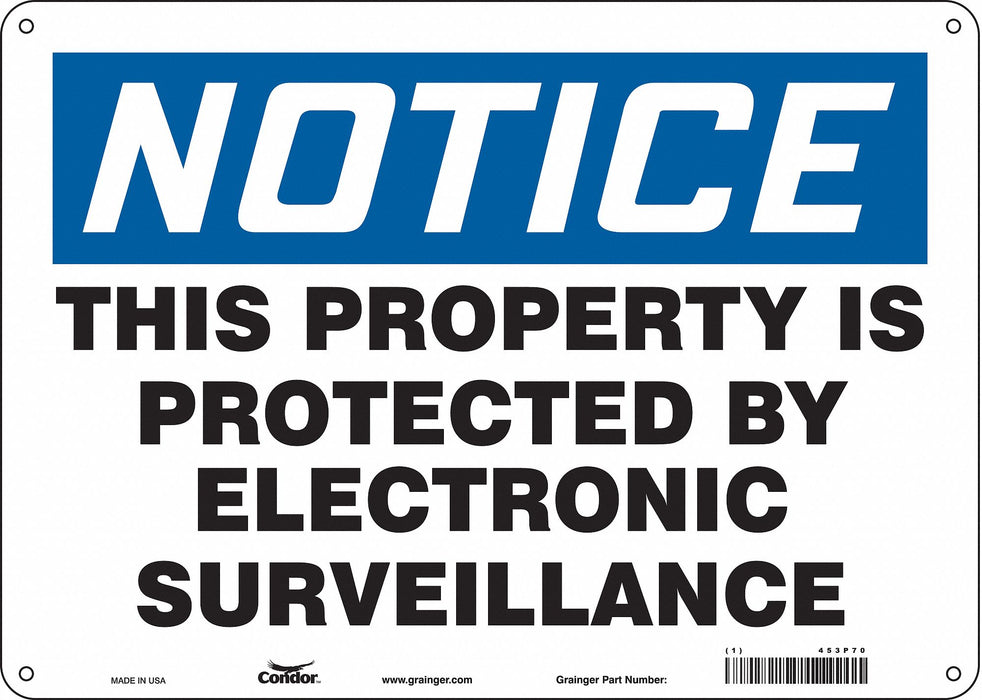 Safety Sign 10 in x 14 in Polyethylene