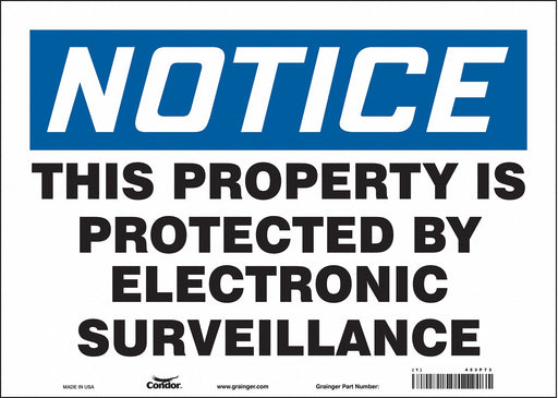 Safety Sign 10 in x 14 in Vinyl