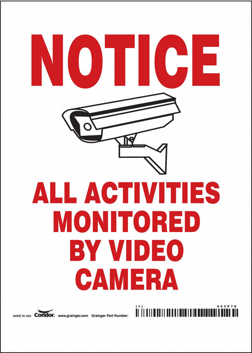 Safety Sign 7 in x 5 in Vinyl