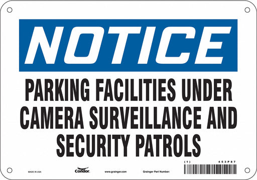 Safety Sign 7 in x 10 in Aluminum