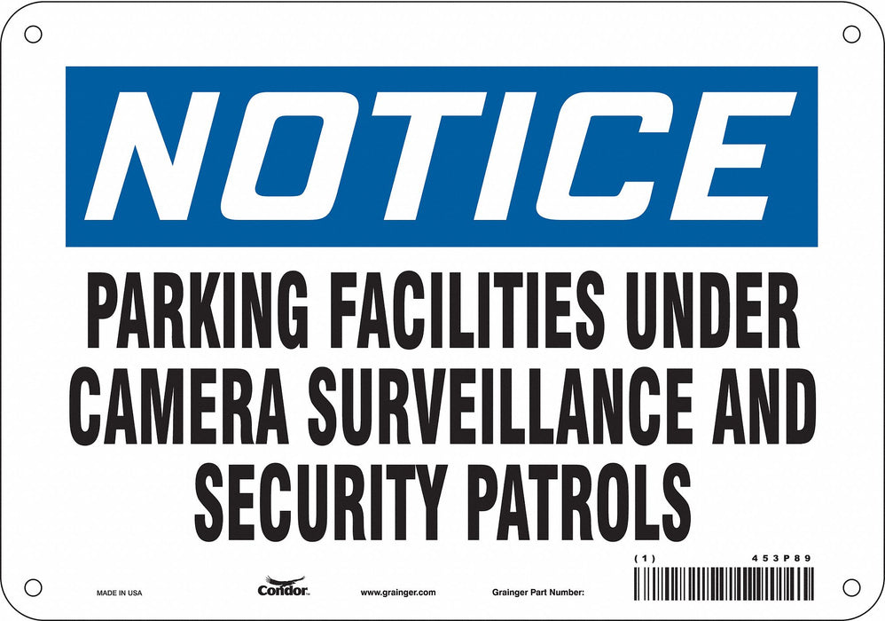 Safety Sign 7 in x 10 in Polyethylene