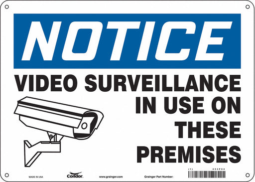 Safety Sign 10 in x 14 in Aluminum