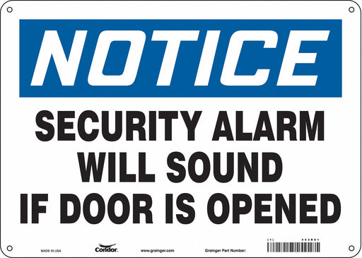 Safety Sign 10 in x 14 in Aluminum
