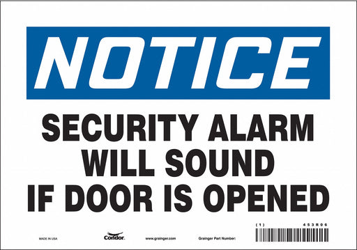 Safety Sign 7 in x 10 in Vinyl
