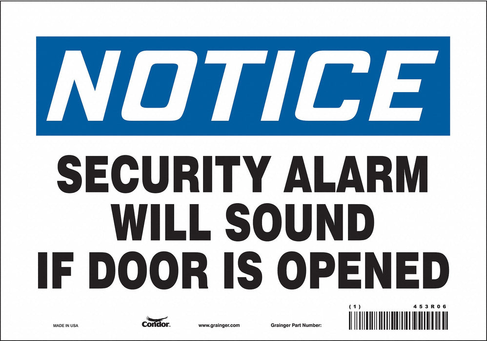 Safety Sign 7 in x 10 in Vinyl