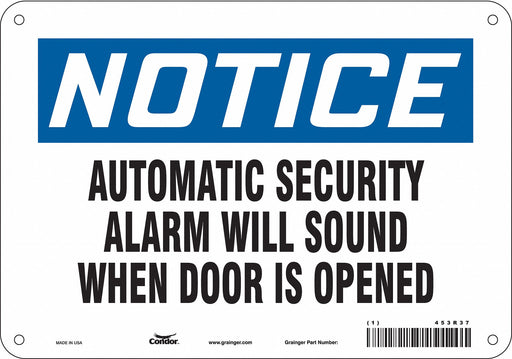 Safety Sign 7 in x 10 in Polyethylene
