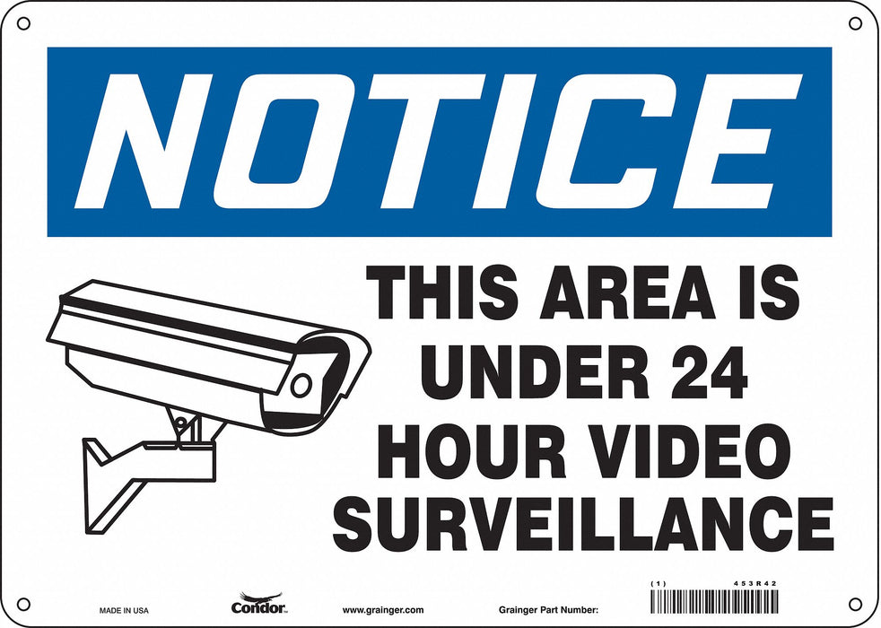 Safety Sign 10 in x 14 in Aluminum