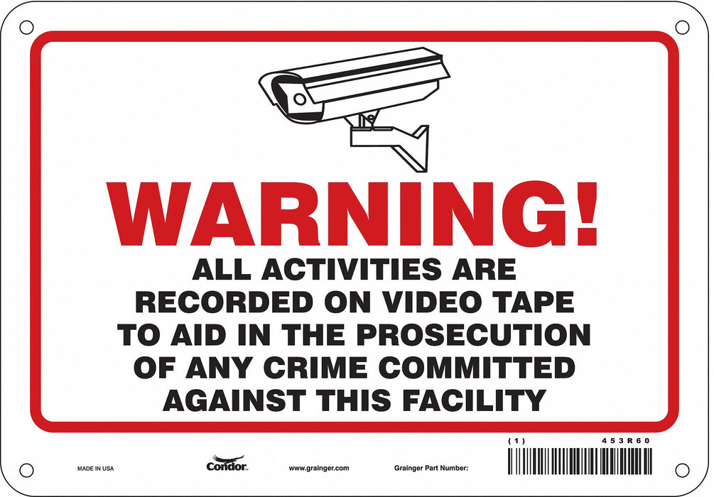 Safety Sign 7 in x 10 in Aluminum