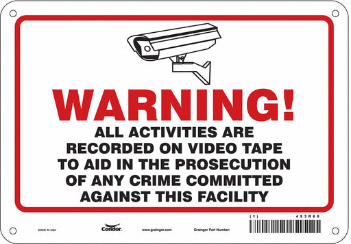 Safety Sign 7 in x 10 in Aluminum