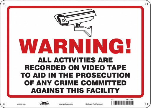 Safety Sign 10 in x 14 in Aluminum