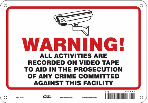 Safety Sign 7 in x 10 in Polyethylene