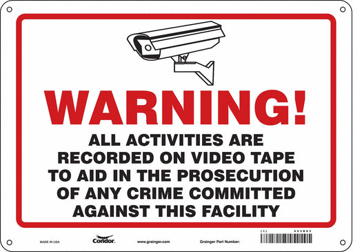 Safety Sign 10 in x 14 in Polyethylene