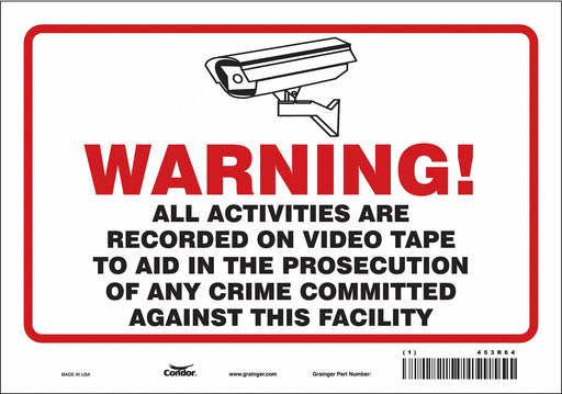 Safety Sign 7 in x 10 in Vinyl