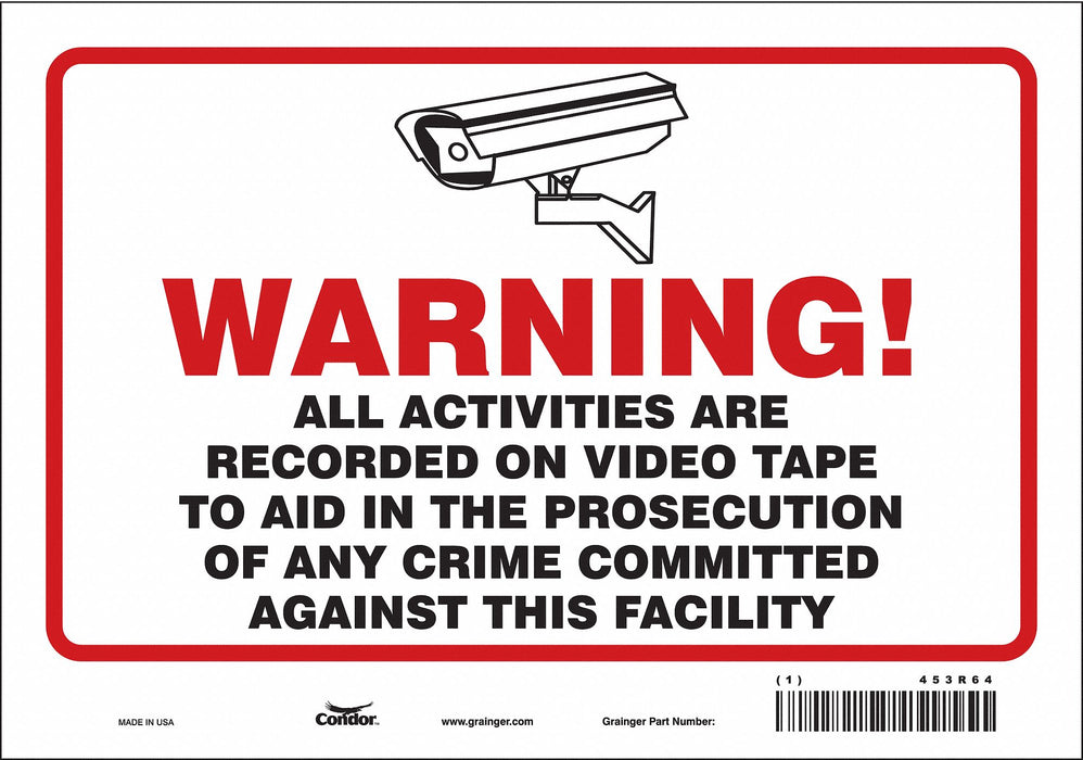 Safety Sign 7 in x 10 in Vinyl