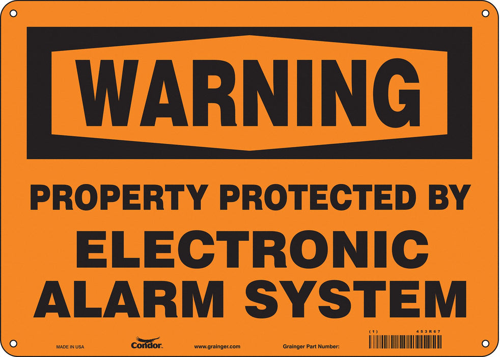 Safety Sign 10 in x 14 in Aluminum