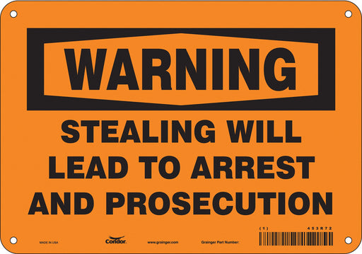 Safety Sign 7 in x 10 in Aluminum