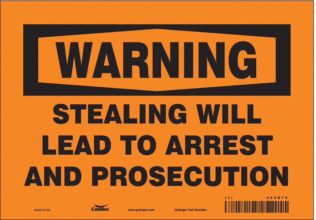 Safety Sign 7 in x 10 in Vinyl