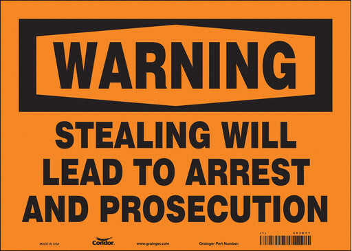 Safety Sign 10 in x 14 in Vinyl