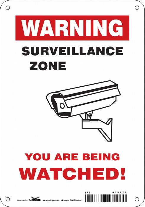 Safety Sign 10 in x 7 in Aluminum