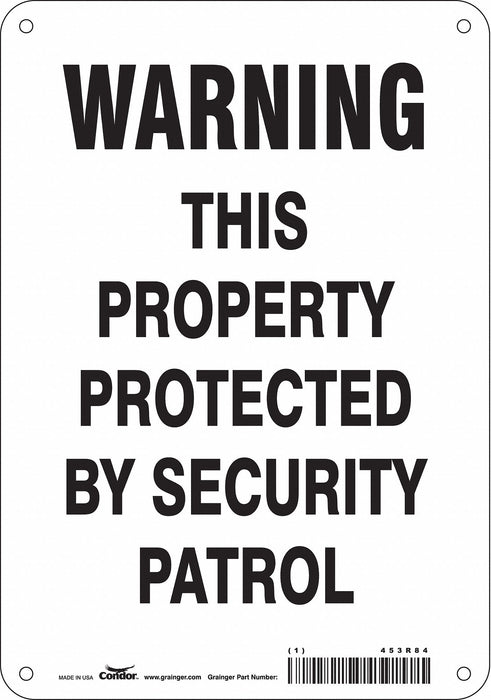 Safety Sign 10 in x 7 in Aluminum