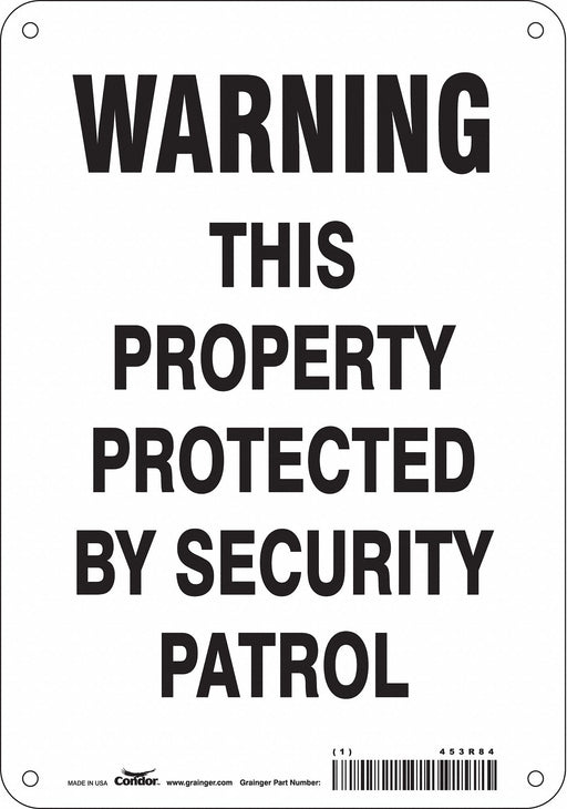 Safety Sign 10 in x 7 in Aluminum