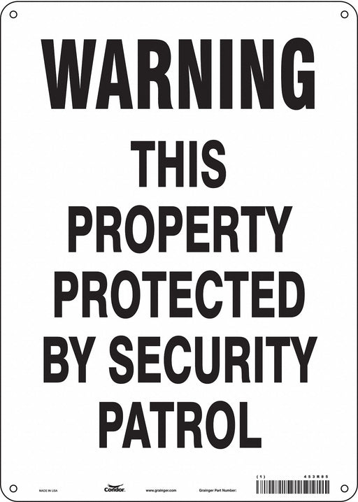 Safety Sign 14 in x 10 in Aluminum