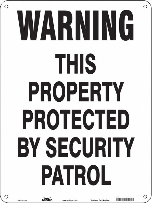 Safety Sign 24 in x 18 in Aluminum