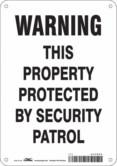 Safety Sign 10 in x 7 in Polyethylene