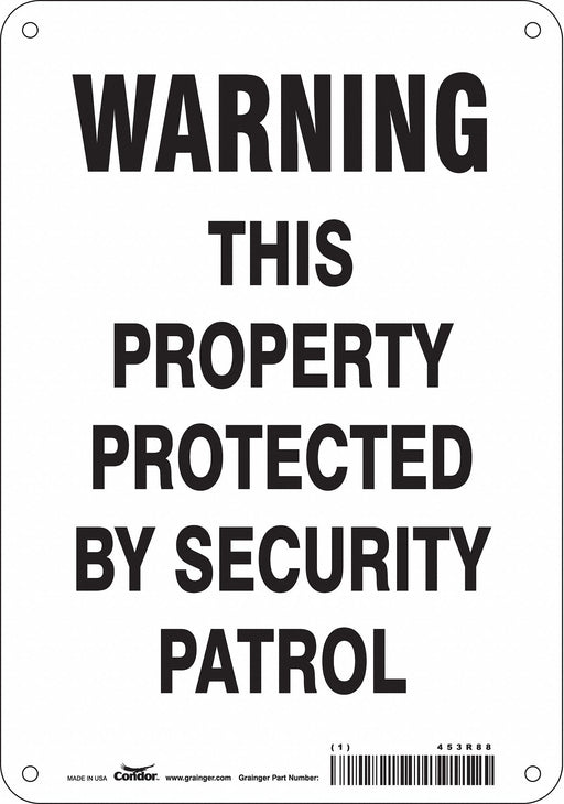 Safety Sign 10 in x 7 in Polyethylene