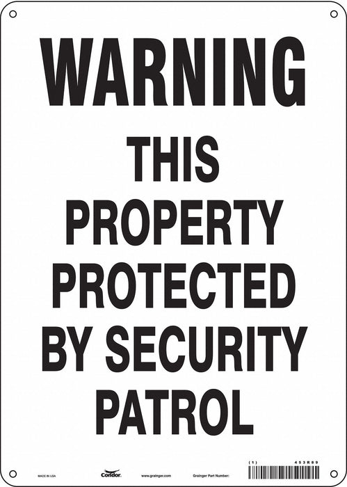Safety Sign 14 in x 10 in Polyethylene