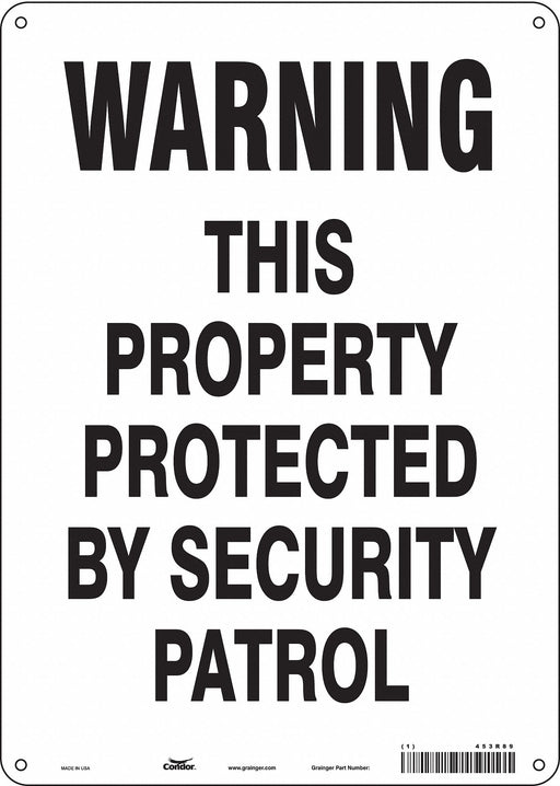 Safety Sign 14 in x 10 in Polyethylene